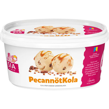 Gräddglass Pecannötkola 500ml SIA Glass