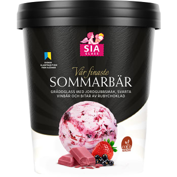 Gräddglass Vår Finaste Ruby Chokald &amp; Bär 500ml SIA Glass