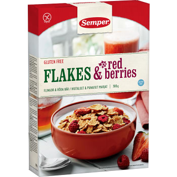 Flakes &amp; red berries Glutenfri 300g Semper