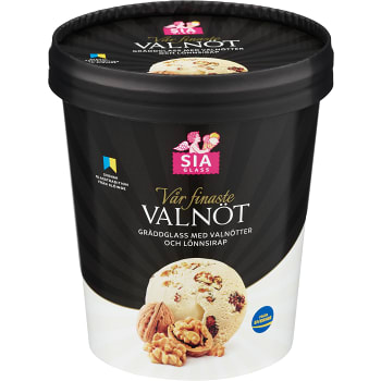 Gräddglass Vår finaste Valnöt 500ml SIA Glass
