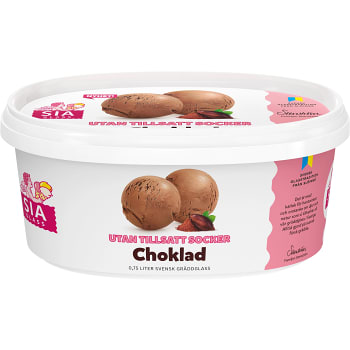 Gräddglass Choklad utan tillsatt socker 750ml SIA Glass
