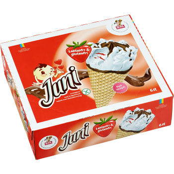 Gräddglass Juni Laktosfri Glutenfri 6-p 780ml SIA Glass