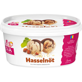 Gräddglass Hasselnöt 500ml SIA Glass