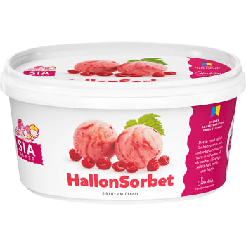 Hallonsorbet 500ml Sia Glass