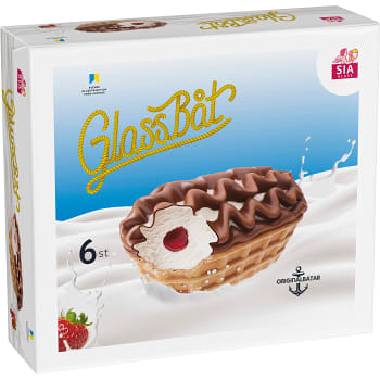 Gräddglass Glassbåtar 6-p 840ml Sia Glass