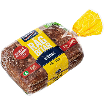 Rågbitar osötade 6-p 330g Hatting