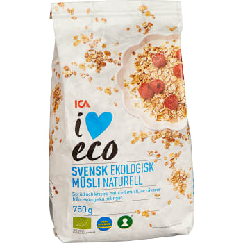 Müsli Naturell Ekologisk 750g ICA I love eco