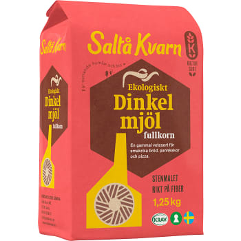 Dinkelmjöl Fullkorn 1,25Kg KRAV Saltå Kvarn