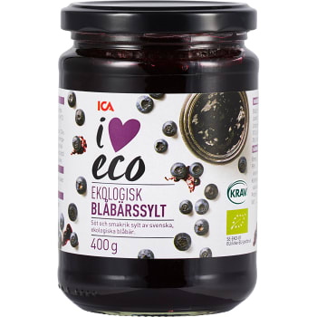Blåbärssylt 400g KRAV ICA I love eco