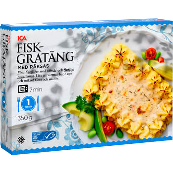 Fiskgratäng räksås Fryst 350g ICA