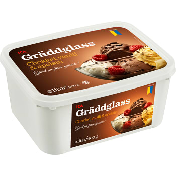 Gräddglass Choklad vanilj &amp; apelsin 2l ICA