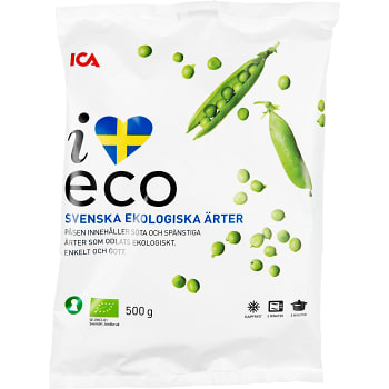 Ärtor Fryst Ekologisk 500g ICA I love eco