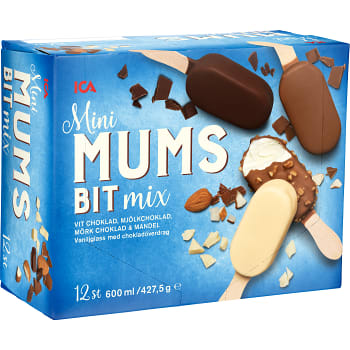 Glasspinne Mini mumsbit Mandel &amp; choklad 12-p 420g ICA