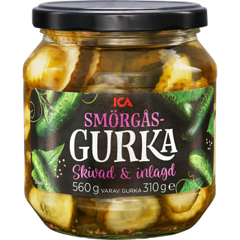 Skivad &amp; inlagd Smörgåsgurka 560g ICA