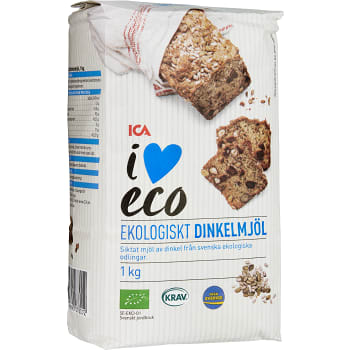 Dinkelmjöl Siktat 1kg KRAV ICA I love eco