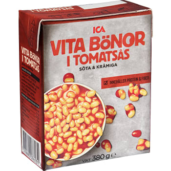 Vita Bönor i Tomatsås 380g ICA