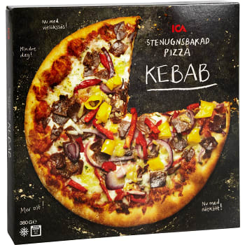 Stenugnsbakad pizza Kebab Fryst 380g ICA