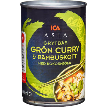 Grön curry &amp; bambuskott Grytbas 400ml ICA Asia
