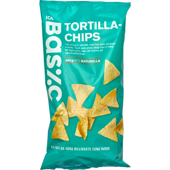 Tortillachips Naturella 450g ICA Basic