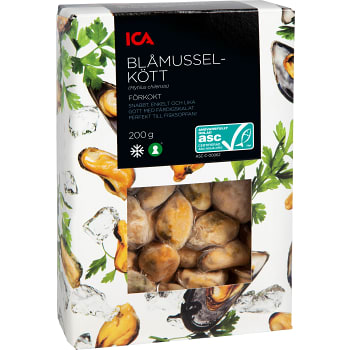 Blåmusselkött Fryst 200g ICA