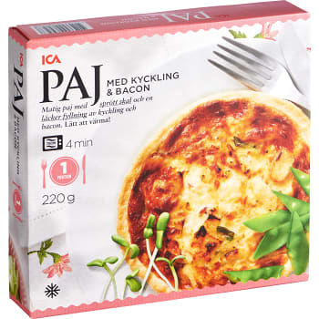 Kyckling &amp; baconpaj Fryst 220g ICA