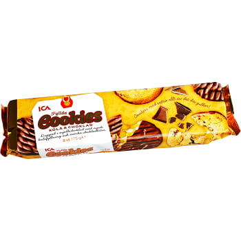 Fyllda cookies Kola &amp; choklad 175g ICA