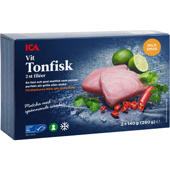 Vit tonfiskfilé Fryst 280g ICA