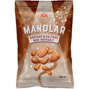 Mandlar Rostade &amp; saltade 100g ICA