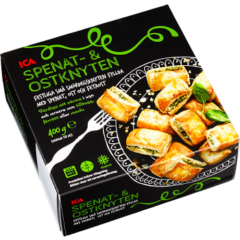 Spenat- &amp; ostknyten Fryst 400g ICA