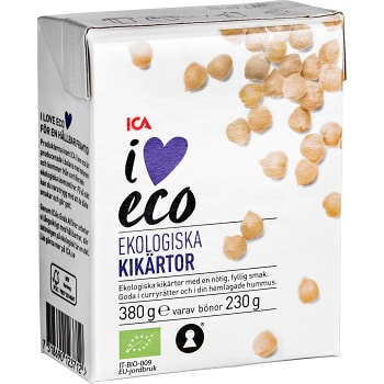 Kikärtor 380g ICA I Love Eco | Handla mat online från din lokala ICA-butik