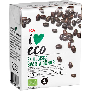 Svarta bönor Ekologisk 380g ICA I love eco