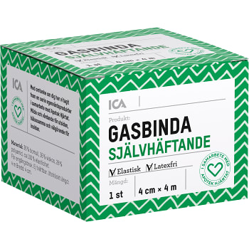 Gasbinda Självhäftande 1-p ICA Hjärtat