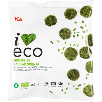 Hackad spenat Fryst Ekologisk 450g ICA I love eco