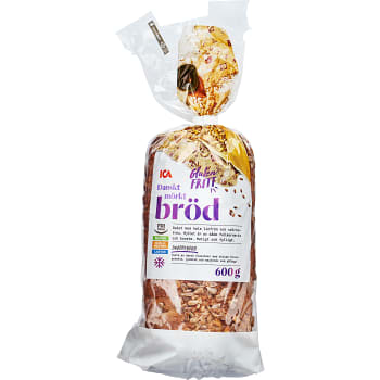 Dansk Grovt Bröd Glutenfri 600g ICA