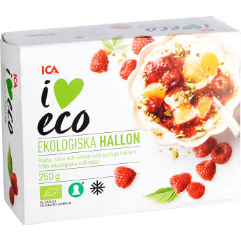 Hallon Fryst Ekologisk 250g ICA I love eco