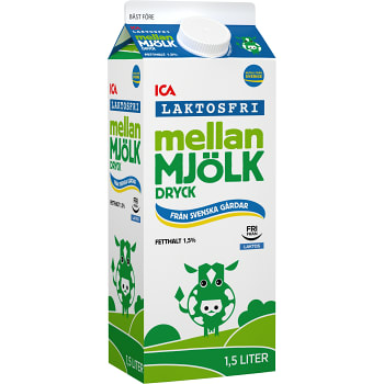 Mellanmjölkdryck Laktosfri 1,5% 1,5l ICA
