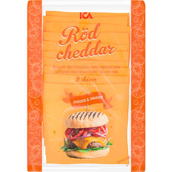 Röd Cheddar skivad 160g ICA