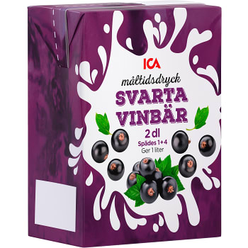 Svarta vinbär måltidsdryck 2dl ICA