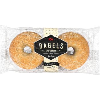 Bagels Sesam 4-p 340g ICA
