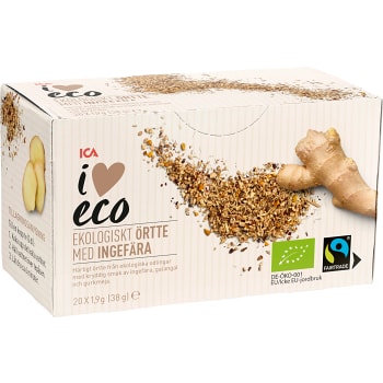 Örtte Ingefära Ekologisk 20-p ICA I love eco | Handla mat online från ...