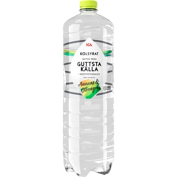 Vatten Kolsyrad Ananas & citron 1,5l ICA