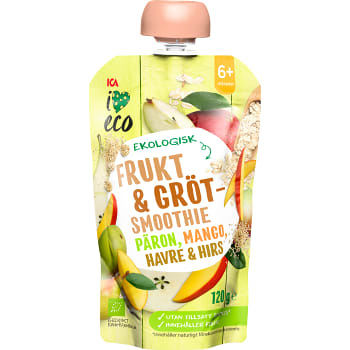 Fruktgröt päron & mango från 6m 120g ICA I love eco
