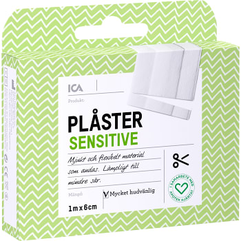 Plåster Sensitive 6cm 1m ICA Hjärtat