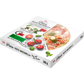 Pizza Färsk Pesto mozzarella 506g ICA