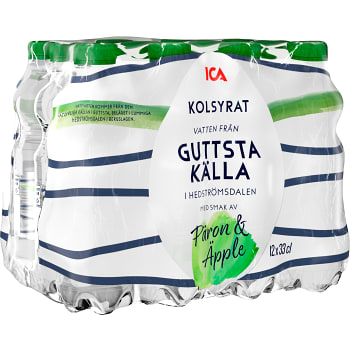 Vatten Kolsyrad Päron &amp; äpple 33cl 12-p ICA