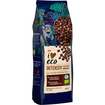 Intensiv Mörkrost Hela bönor Ekologisk 450g ICA I love eco