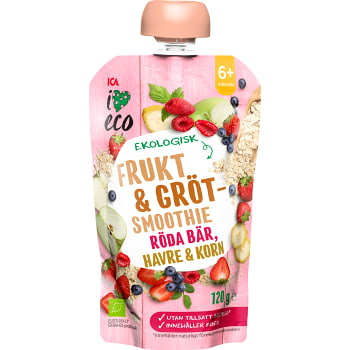 Barngröt Röda bär havre &amp; korn Ekologisk 120g ICA I love eco