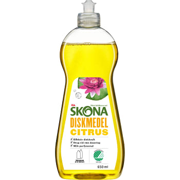 Diskmedel Citrus 650ml Miljömärkt ICA Skona
