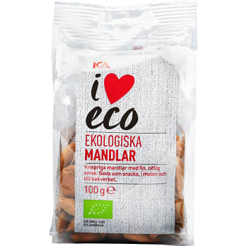 Mandlar naturella 100g ICA I love eco