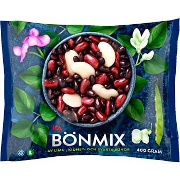 Bönmix Lima Kidney- & svrta bönor Fryst 400g ICA